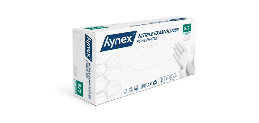 Hynex nitrile glove S white 3.5g 100 pieces