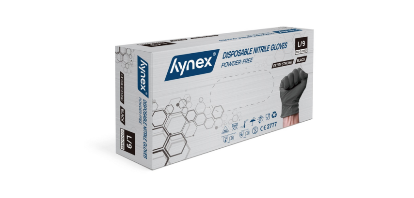 Gant Hynex nitrile extra résistant L noir 5g 100 pièces