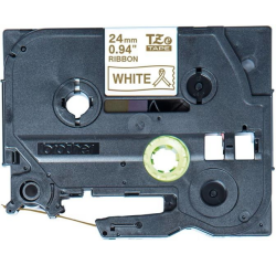 Labeltape Brother P-touch TZe-R254 24mm goud op wit
