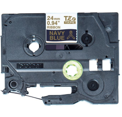 Labeltape Brother P-touch TZe-RN54 24mm goud op marineblauw