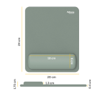 Tapis de souris avec repose-poignet Fellowes Breyta sauge