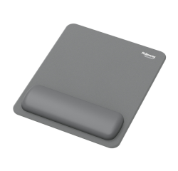 Fellowes breyta mouse mat wrist rest mouse pad wrist support with antibacterial protection ergonomic mouse mat grey