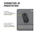 Tapis de souris avec repose-poignet Fellowes Breyta gris