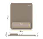 Tapis de souris avec repose-poignet Fellowes Breyta sable