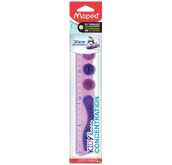 KIDY learn CONCENTRATION flat ruler, 200 mm, purple