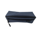Trousse à crayons Econovo avec 2 fermeture à glissière bleu