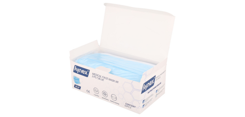 Hynex IIR Mundmaske, 3-lagig, blau, 50 Stück
