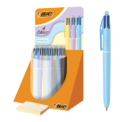 4-Kleuren balpen Bic pastel assorti display à 30 stuks