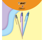 4-Kleuren balpen Bic pastel assorti display à 30 stuks