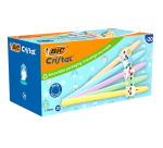 Bic Cristal ballpoint pen pastel figurines, box of 20 pieces, assorted