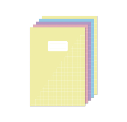 Cahier Kangaro A4 carreau 10mm 160 pages 60g pastel assorti lot 5 pièces