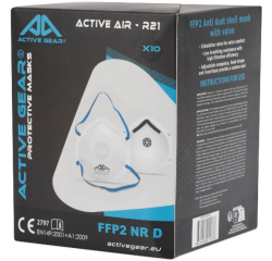 Active Gear dust mask with valve, 10 pieces