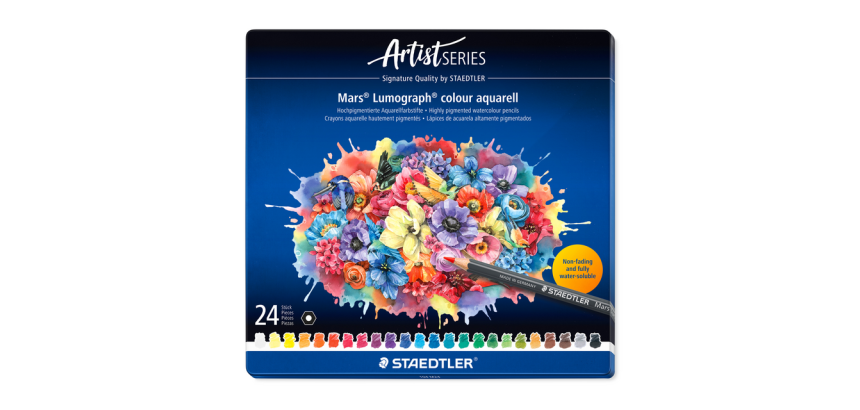 Crayon Aquarelle Staedtler Mars Lumograph set 24 couleurs