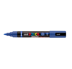 Paintmarker Uni POSCA PC-5BR brushpunt medium donkerblauw
