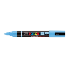 Paintmarker Uni POSCA PC-5BR brushpunt medium lichtblauw