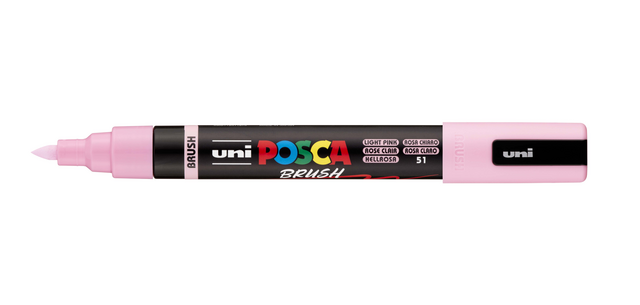 Uni POSCA Paint Marker PC-5BR Medium Brush Tip Light Pink