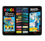 Marqueur peinture Uni POSCA Manga Hero assorti coffret métal 20 pièces