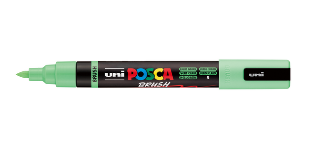 Uni POSCA PC-5BR Paint Marker Brush Tip Medium Light Green