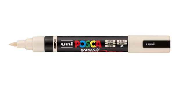 Paintmarker Uni POSCA PC-5BR brushpunt medium beige