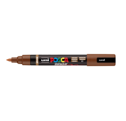 Paintmarker Uni POSCA PC-5BR brushpunt medium bruin