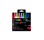 Marqueur peinture Uni POSCA PC-5BR pointe pinceau Medium set 8 couleurs