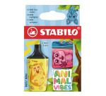 STABILO BOSS Highlighter Animal Vibes Mini assorted pack 3 pieces