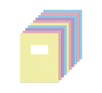 Cahier Kangaro A5 ligné 160 pages 60g pastel assorti lot 10 pièces