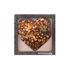 Chocolat Australian coeur noir/noisettes