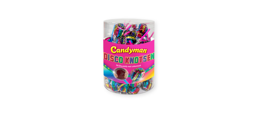 Candyman Disco Knotsen Lollipop 100 pieces