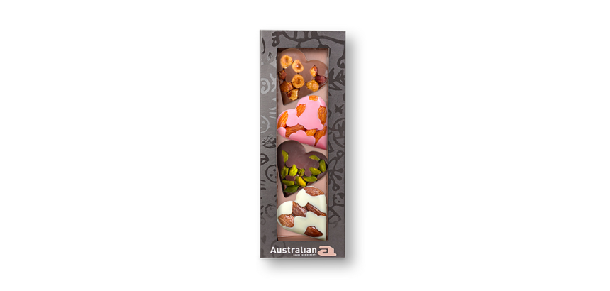 Australian chocolate little hearts 4 pieces