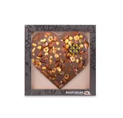 Cœur en chocolat Australian lait et noisettes