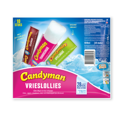 Vrieslolly Candyman 50 milliliter zak 10 stuks