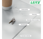 Sous-main Leitz 80x40cm enroulable gris