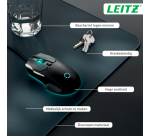 Sous main Gaming Leitz 100x40cm enroulable gris foncé