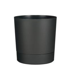Plantenpot Mica Coco met schotel rond hoogte 29,5 Ø28 cm antraciet