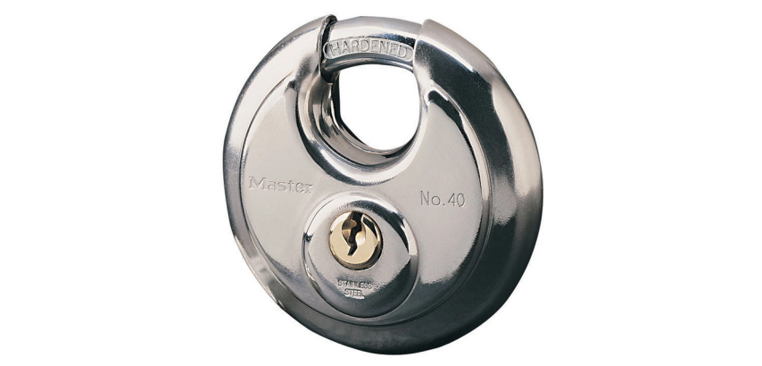 Master Lock Scheibenschloss verstärkte Halterung Edelstahl 70mm