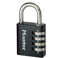 Cadenas Master Lock à combinaison aluminium + clé principale 40mm