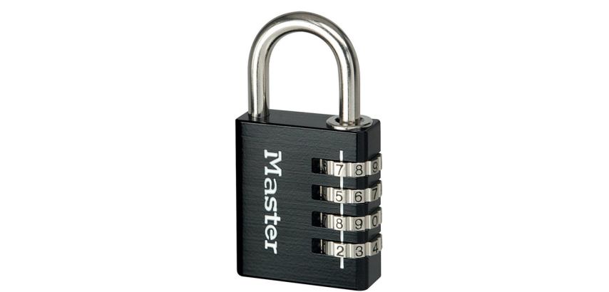 Master Lock Combination Padlock Aluminum + Master Key 40mm