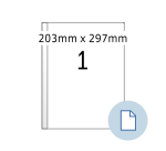 HERMA Label 8401 A4 EXPR 500 203x297mm white 500 pieces