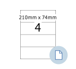 HERMA Label 8405 A4 EXPR 500 210x74mm white 2000 pieces