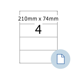HERMA Label 8405 A4 EXPR 500 210x74mm white 2000 pieces
