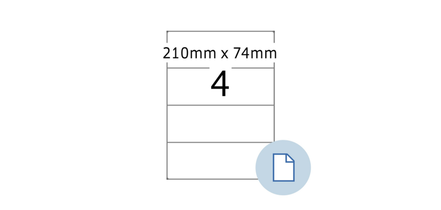 HERMA Label 8405 A4 EXPR 500 210x74mm white 2000 pieces