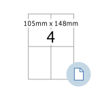 HERMA Label 8404 A4 EXPR 500 105x148mm white 2000 pieces