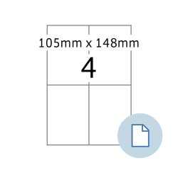 HERMA Label 8404 A4 EXPR 500 105x148mm white 2000 pieces