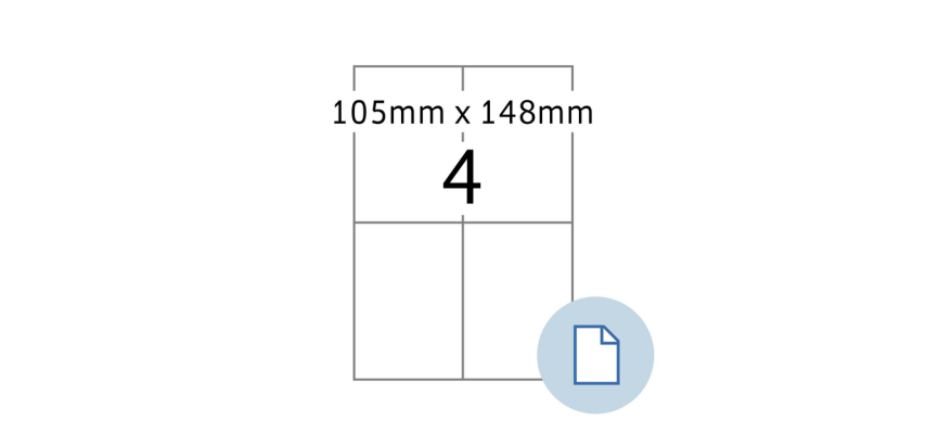 Etiquette HERMA 8404 A4 EXPR 500 105x148mm blanc 2000 pièces