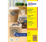 Avery L7106-25 60mm kraft labels 300 pieces