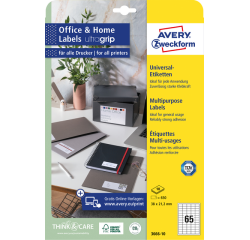 Etiket Avery 3666-10 38x21.2mm wit 650 stuks