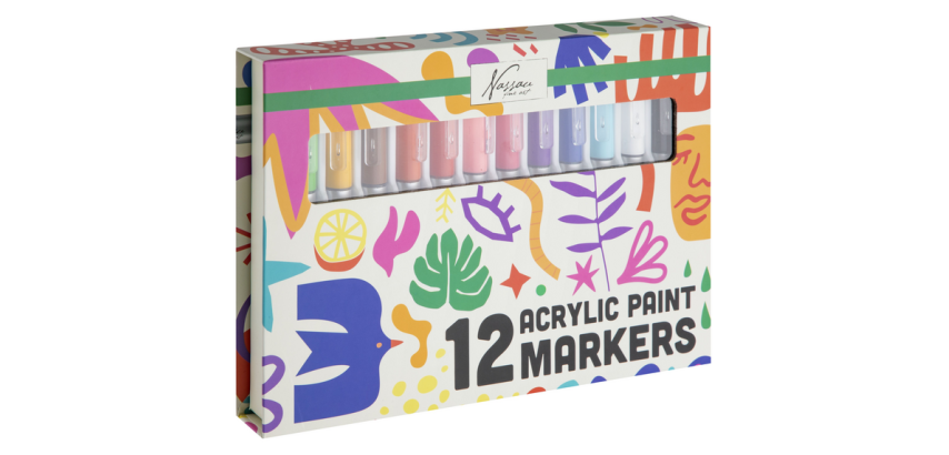 Acrylmarkers Nassau set à 12 kleuren