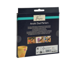 Marqueur acrylique Nassau double pointe set 12 couleurs