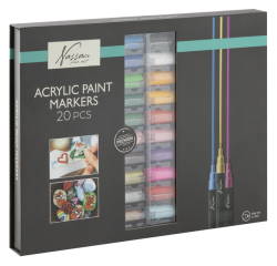 Marqueur acrylique Nassau set 20 couleurs